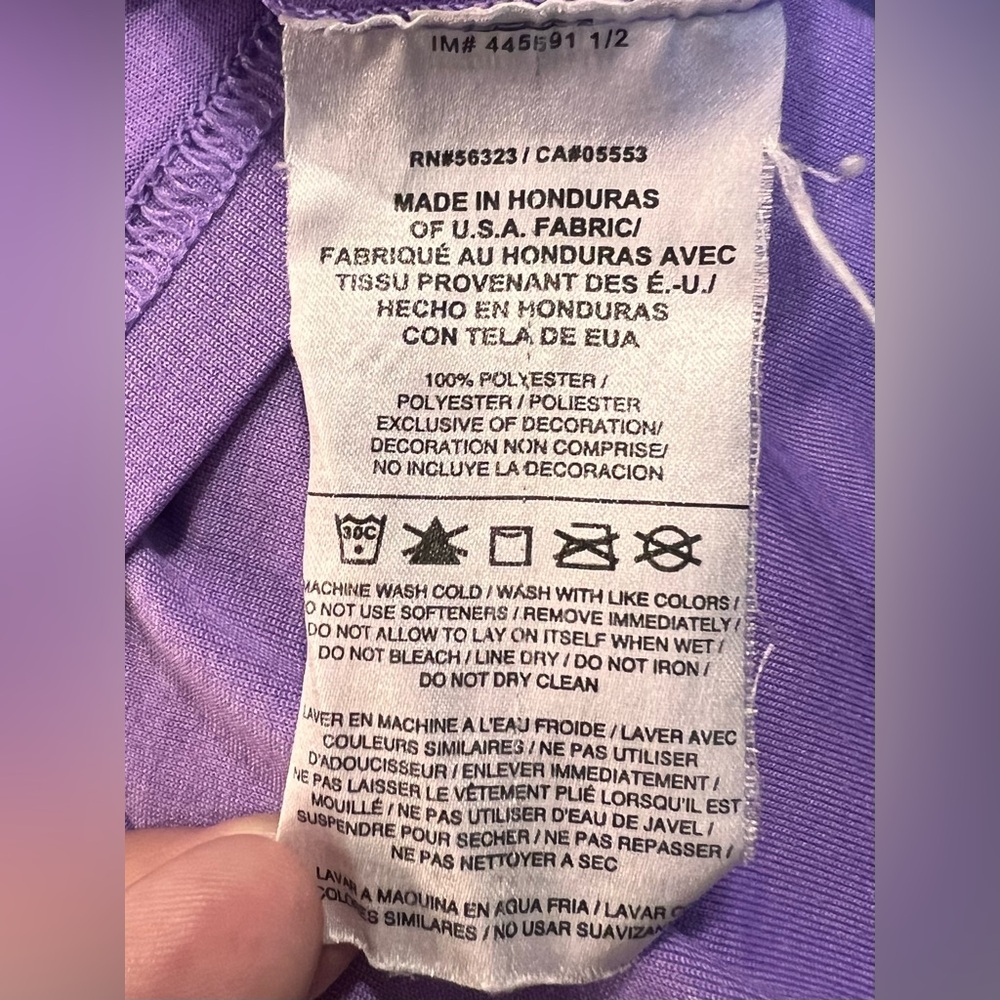 Nike Women’s Purple Dri-Fit Regular Fit V-Neck Short Sleeve Shirt! Size Large. - Picture 9 of 10